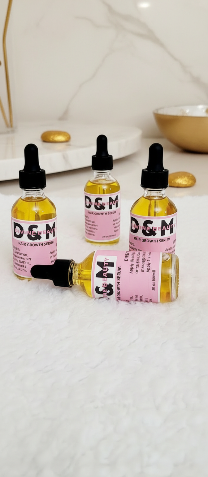 Refined Hair Growth Serum Background