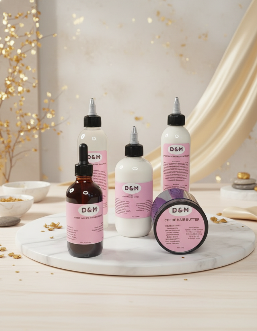 Refined Chebe Hair Care Collection Background