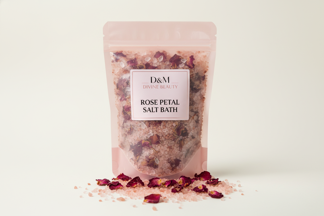 Single Rose Petal Salt Bath Package